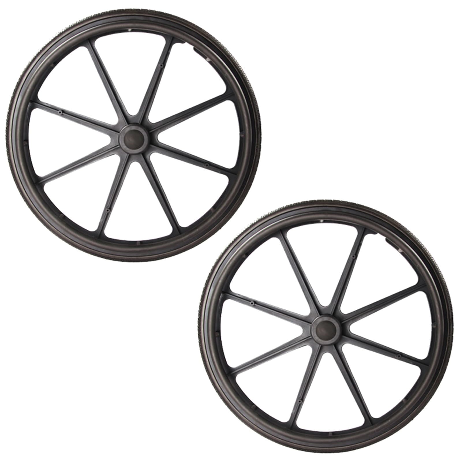 24-Zoll-Rollstuhlradersatz, Rollstuhl-Hinterradzubehör mit Lager, nicht pneumatischer Vollreifen 24-Zoll-Rollstuhlradersatz, Rollstuhl-Hinterradzubehör mit Lager, nicht pneumatischer Vollreifen von KHYTEBV