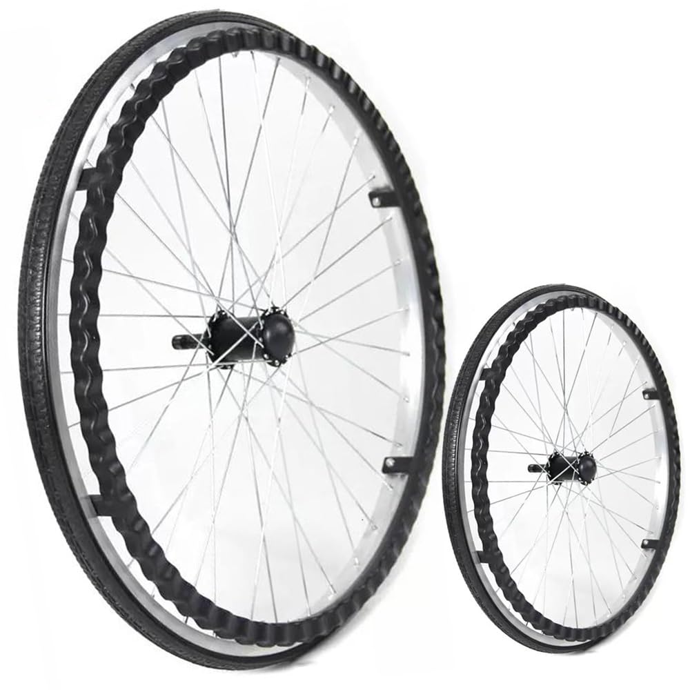 2er-Set Hinterräder für Rollstühle, Radersatz für manuelle Rollstühle, 24" x 1 3/8" Rollstuhlradbaugruppe, Vollpolyurethanreifen 2er-Set Hinterräder für Rollstühle, Radersatz für manuelle Rollstühle, 24" x 1 3/8" Rollstuhlradbaugruppe, Vollpolyurethanreifen von KHYTEBV