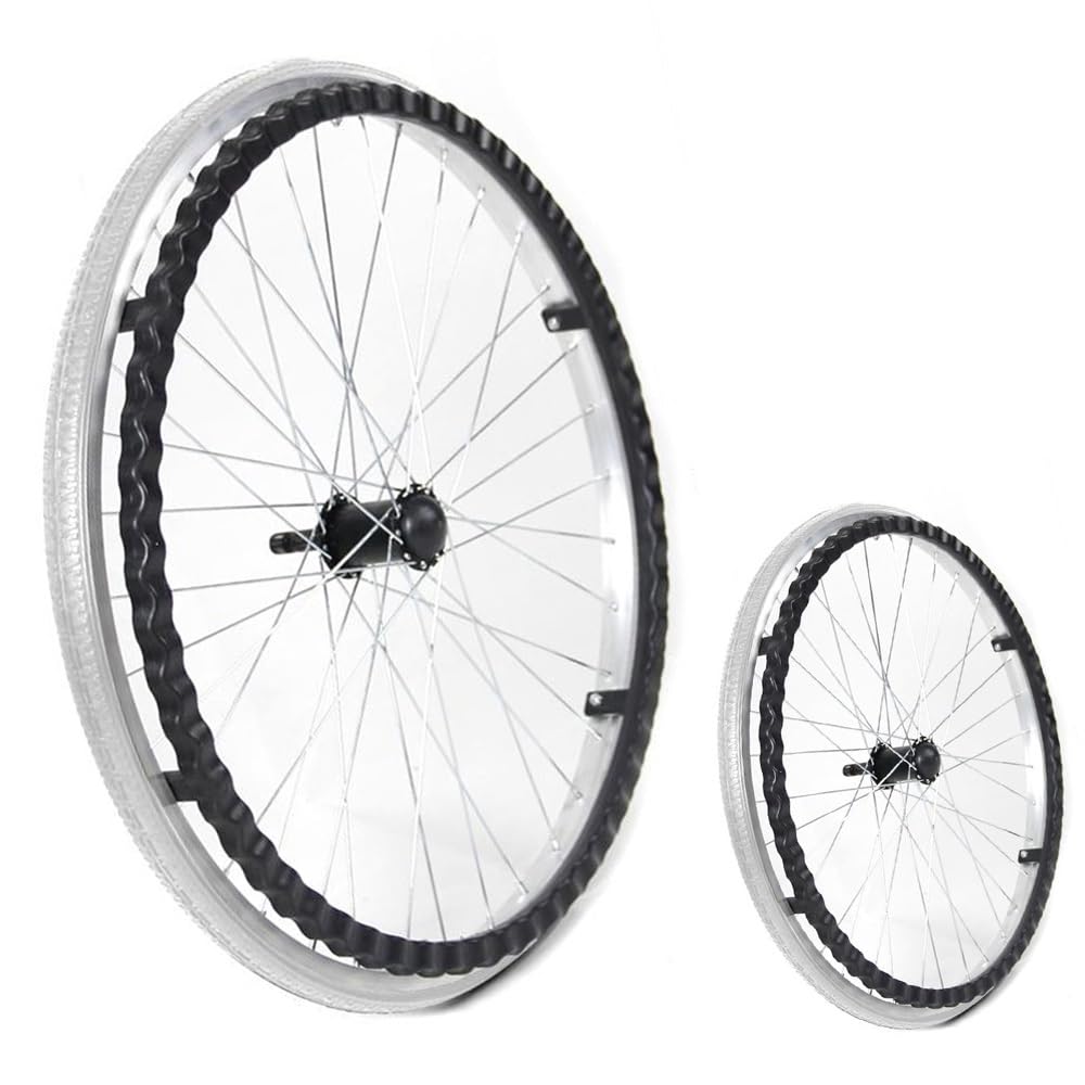2er-Set Hinterräder für Rollstühle, Radersatz für manuelle Rollstühle, 24" x 1 3/8" Rollstuhlradbaugruppe, Vollpolyurethanreifen 2er-Set Hinterräder für Rollstühle, Radersatz für manuelle Rollstühle, 24" x 1 3/8" Rollstuhlradbaugruppe, Vollpolyurethanreifen von KHYTEBV