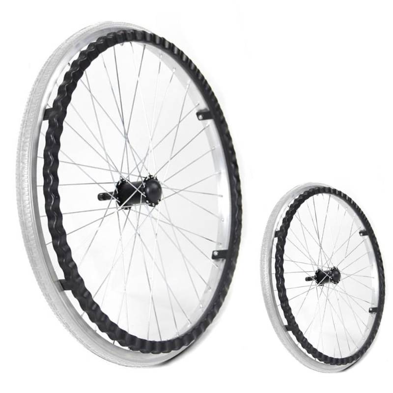 2er-Set Hinterräder für Rollstühle, Radersatz für manuelle Rollstühle, 24" x 1 3/8" Rollstuhlradbaugruppe, Vollpolyurethanreifen von KHYTEBV