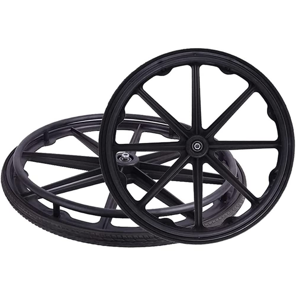 2er-Set Rollstuhl-Hinterräder, 24-Zoll-Rollstuhlräder, Vollreifen-Hinterradbaugruppe, Rollstuhlräder-Ersatz, manuelles Rollstuhlzubehör 2er-Set Rollstuhl-Hinterräder, 24-Zoll-Rollstuhlräder, Vollreifen-Hinterradbaugruppe, Rollstuhlräder-Ersatz, manuelles Rollstuhlzubehör von KHYTEBV