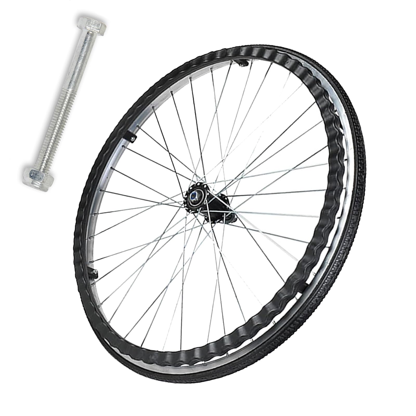 2er-Set Rollstuhl-Hinterräder 24-Zoll-Rollstuhl-Ersatzrad, rutschfeste, pannensichere Rollstuhlrollen aus Polyurethan mit Vollreifen, für 2er-Set Rollstuhl-Hinterräder 24-Zoll-Rollstuhl-Ersatzrad, rutschfeste, pannensichere Rollstuhlrollen aus Polyurethan mit Vollreifen, für von KHYTEBV