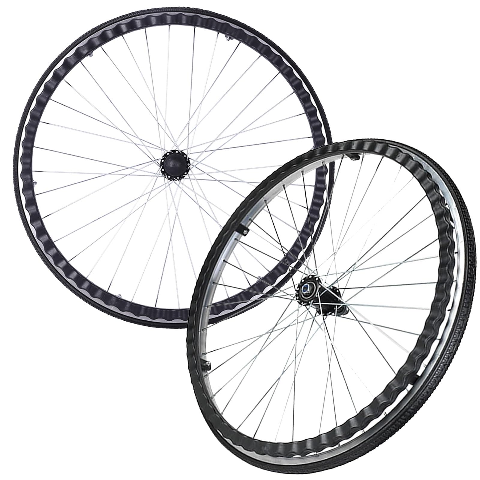 2er-Set Rollstuhl-Hinterräder 24-Zoll-Rollstuhl-Ersatzrad, rutschfeste, pannensichere Rollstuhlrollen aus Polyurethan mit Vollreifen, für 2er-Set Rollstuhl-Hinterräder 24-Zoll-Rollstuhl-Ersatzrad, rutschfeste, pannensichere Rollstuhlrollen aus Polyurethan mit Vollreifen, für von KHYTEBV