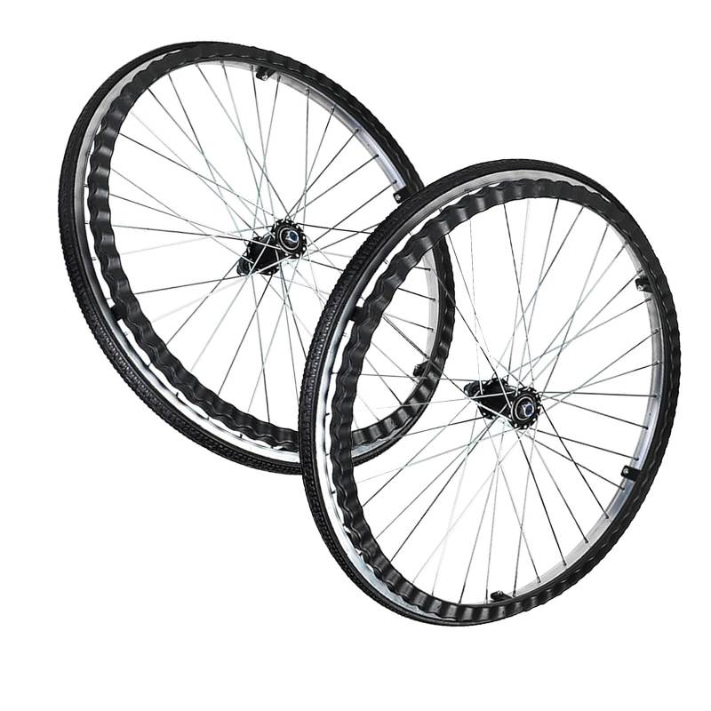 2er-Set Rollstuhlräder, 22 Zoll, 24 Zoll, Rollstuhl-Hinterrad, pannensicheres Vollreifen-Rollstuhl-Hinterrad, passend für die meisten manuellen Rollstühle) von KHYTEBV