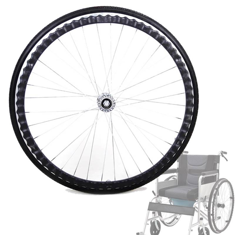 2er-Set Rollstuhlräder, 22 Zoll, 24 Zoll, Rollstuhl-Hinterrad, pannensicheres Vollreifen-Rollstuhl-Hinterrad, passend für die meisten manuellen Rollstühle) von KHYTEBV