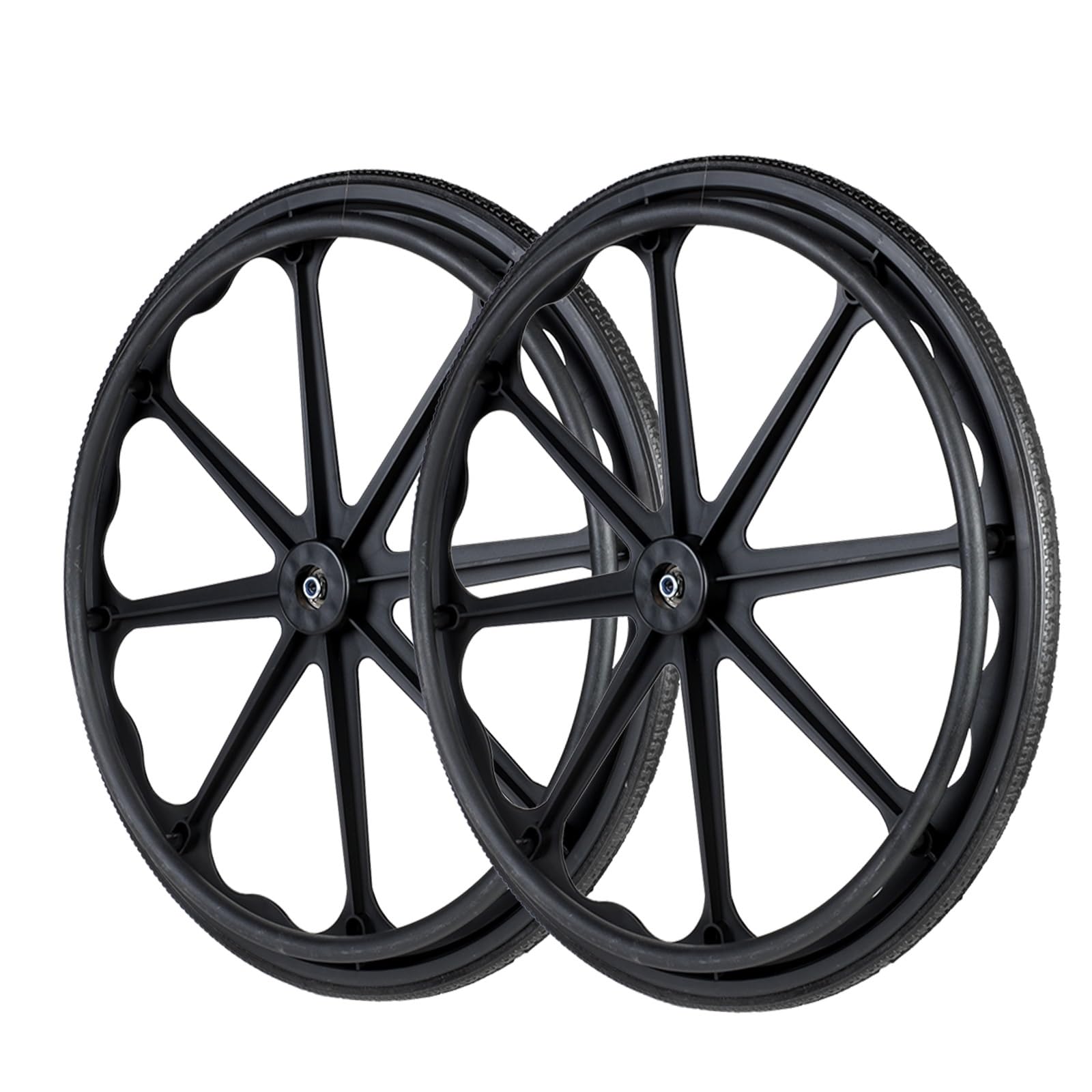 Ersatz-Hinterräder für Rollstühle, 20, 22 und 24 Zoll, Polyurethan-Rad, 2er-Set, rutschfest, pannensicher, Polyurethan, massiv, für manuelle Rollstühle Ersatz-Hinterräder für Rollstühle, 20, 22 und 24 Zoll, Polyurethan-Rad, 2er-Set, rutschfest, pannensicher, Polyurethan, massiv, für manuelle Rollstühle von KHYTEBV