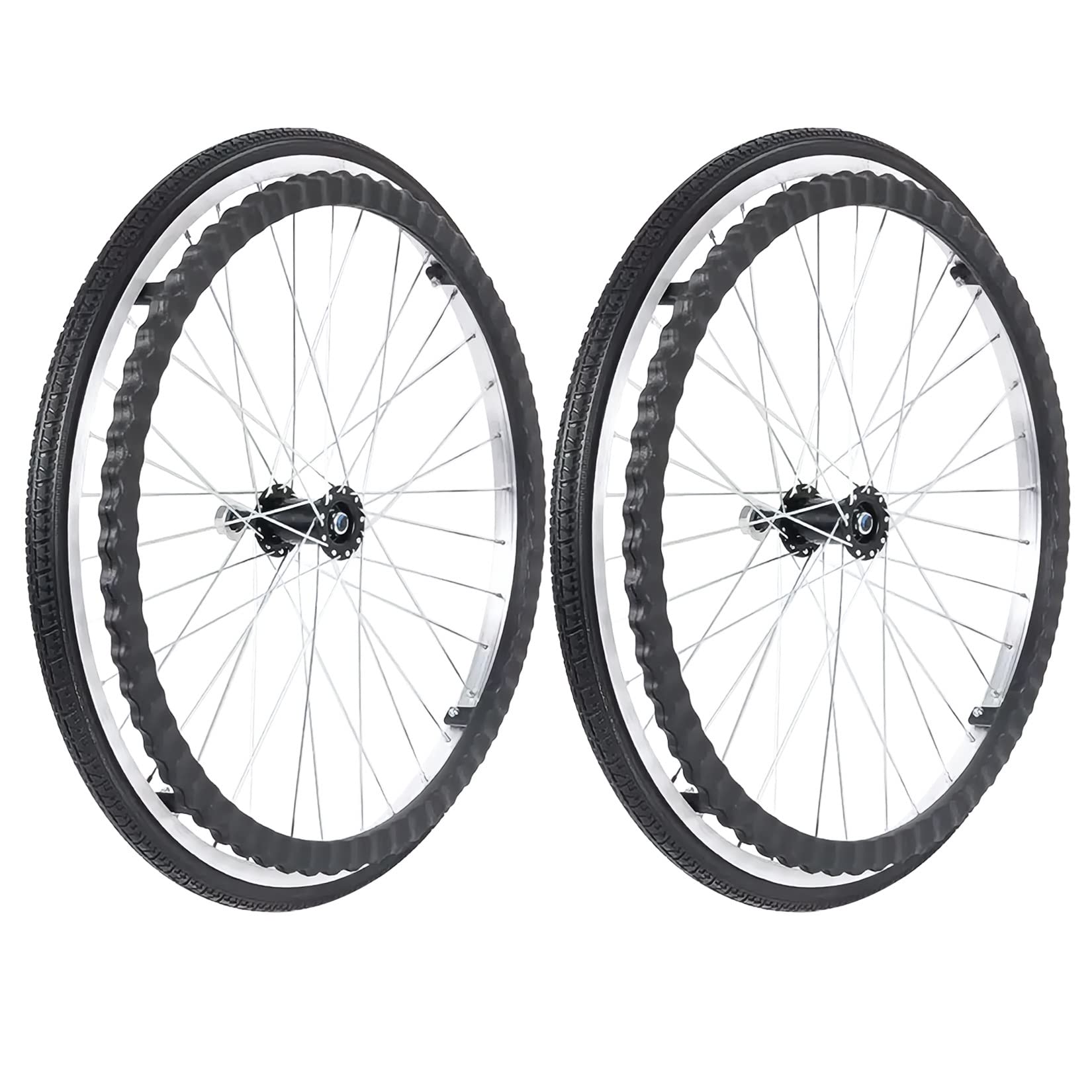 Ersatz-Rollstuhlräder, Rollstuhl-Lenkrollen, 24-Zoll-Rollstuhl-Ersatz-Hinterräder, pannensichere Vollreifen Ersatz-Rollstuhlräder, Rollstuhl-Lenkrollen, 24-Zoll-Rollstuhl-Ersatz-Hinterräder, pannensichere Vollreifen von KHYTEBV