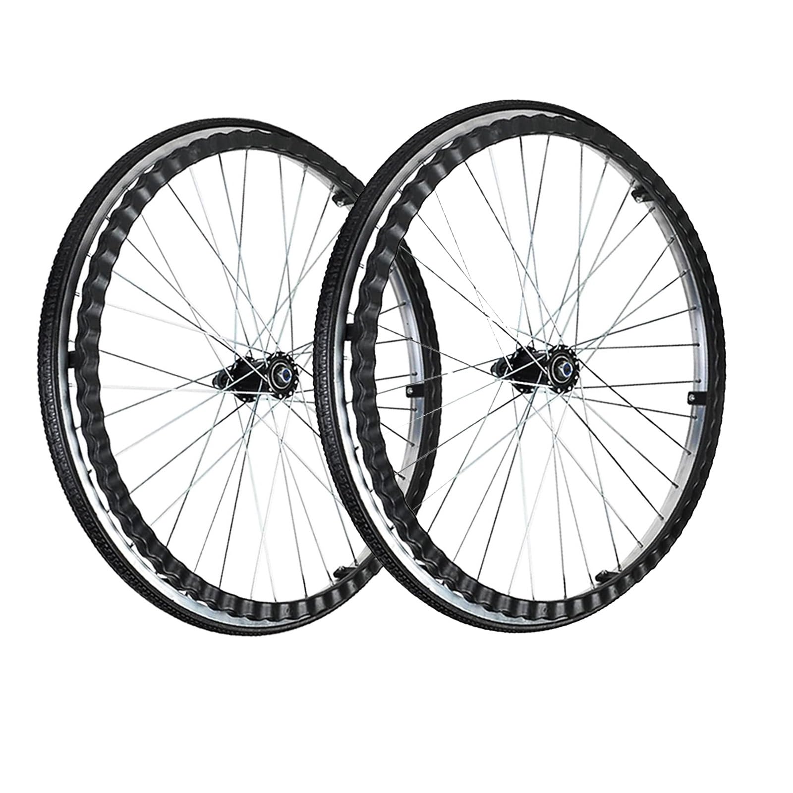 Ersatz-Rollstuhlräder, Rollstuhl-Lenkrollen, Rollstuhl-Ersatzräder, 2er-Pack, 24-Zoll-nicht pneumatisches Vollrollstuhl-Hinterrad Ersatz-Rollstuhlräder, Rollstuhl-Lenkrollen, Rollstuhl-Ersatzräder, 2er-Pack, 24-Zoll-nicht pneumatisches Vollrollstuhl-Hinterrad von KHYTEBV