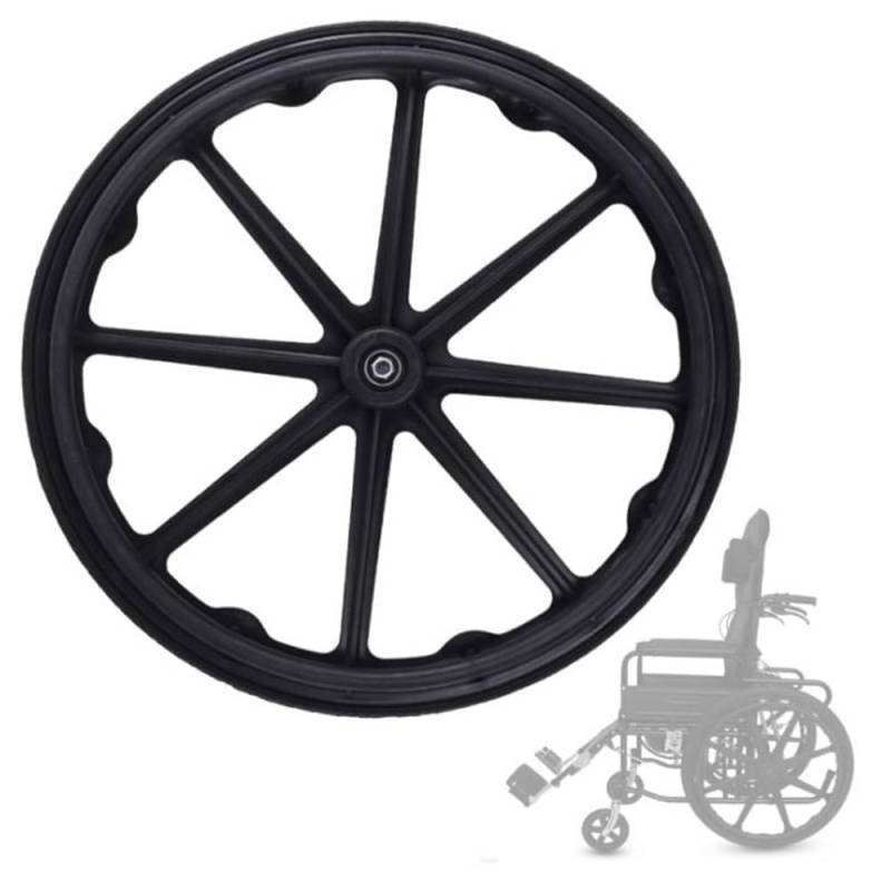 Ersatz-Rollstuhlräder, Rollstuhl-Lenkrollen 24-Zoll-Rollstuhl-Lenkrollen, manuelle Rollstuhl-Ersatzräder, Nylon-Rollstuhl R von KHYTEBV