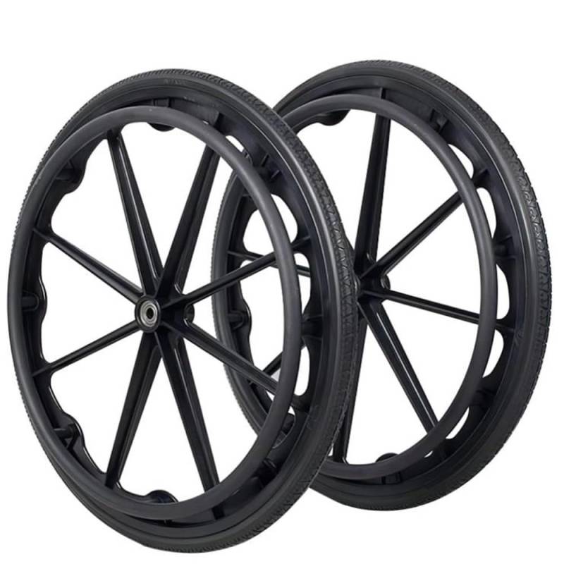 Ersatz-Rollstuhlräder, Rollstuhl-Lenkrollen 24-Zoll-Rollstuhl-Lenkrollen, manuelle Rollstuhl-Ersatzräder, Nylon-Rollstuhl R von KHYTEBV