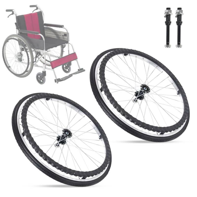 Ersatz-Rollstuhlräder, Rollstuhl-Lenkrollen "Solid PU Rear Caster", Rollstuhl-Lenkrollen Ersatzteile, 24" Rollstuhl-Lenkrollen, mit von KHYTEBV