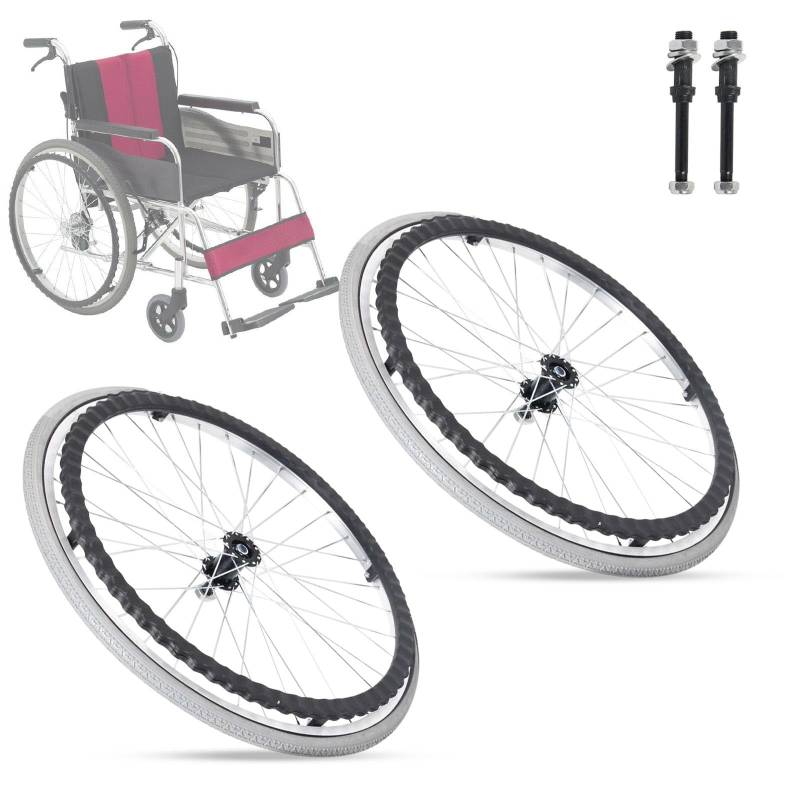 Ersatz-Rollstuhlräder, Rollstuhl-Lenkrollen "Solid PU Rear Caster", Rollstuhl-Lenkrollen Ersatzteile, 24" Rollstuhl-Lenkrollen, mit von KHYTEBV