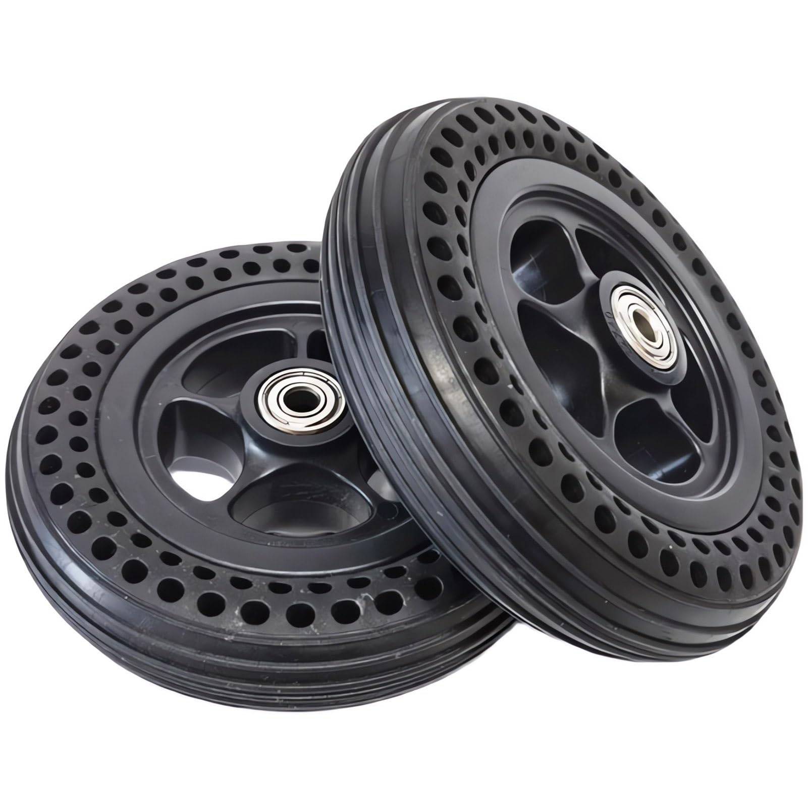 Ersatzräder für Rollstühle, 6 Zoll, Vollgummireifen, 6 x 1 1/4, Räder für Gehhilfen und Rollatoren, Zubehör für Vorderräder von Rollstühlen, nicht pneumatisch Ersatzräder für Rollstühle, 6 Zoll, Vollgummireifen, 6 x 1 1/4, Räder für Gehhilfen und Rollatoren, Zubehör für Vorderräder von Rollstühlen, nicht pneumatisch von KHYTEBV