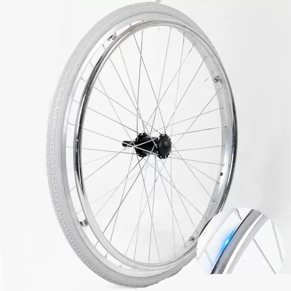 Ersatzteile für das Hinterrad des Rollstuhls, pannensicheres 24-Zoll-Rollstuhl-Lenkrad, manuelles Rollstuhl-Ersatzrad für behinderte alte Menschen Ersatzteile für das Hinterrad des Rollstuhls, pannensicheres 24-Zoll-Rollstuhl-Lenkrad, manuelles Rollstuhl-Ersatzrad für behinderte alte Menschen von KHYTEBV