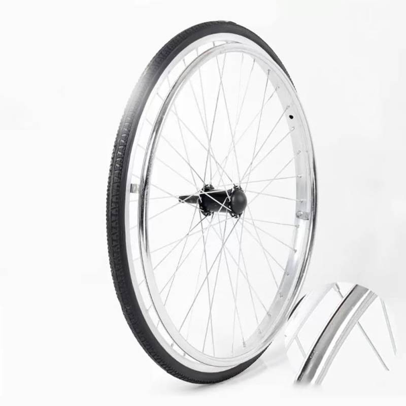 Ersatzteile für das Hinterrad des Rollstuhls, pannensicheres 24-Zoll-Rollstuhl-Lenkrad, manuelles Rollstuhl-Ersatzrad für behinderte alte Menschen von KHYTEBV