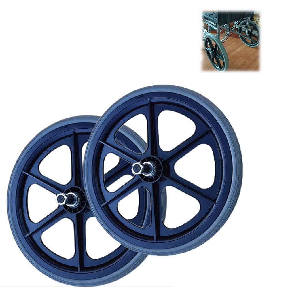 Hinterrad für manuelle Rollstühle, 16 Zoll, Ersatz-Rollstuhlrad, Zubehör für Hinterräder für Rollstühle, Montage der Hinterräder, Vollgummireifen Hinterrad für manuelle Rollstühle, 16 Zoll, Ersatz-Rollstuhlrad, Zubehör für Hinterräder für Rollstühle, Montage der Hinterräder, Vollgummireifen von KHYTEBV