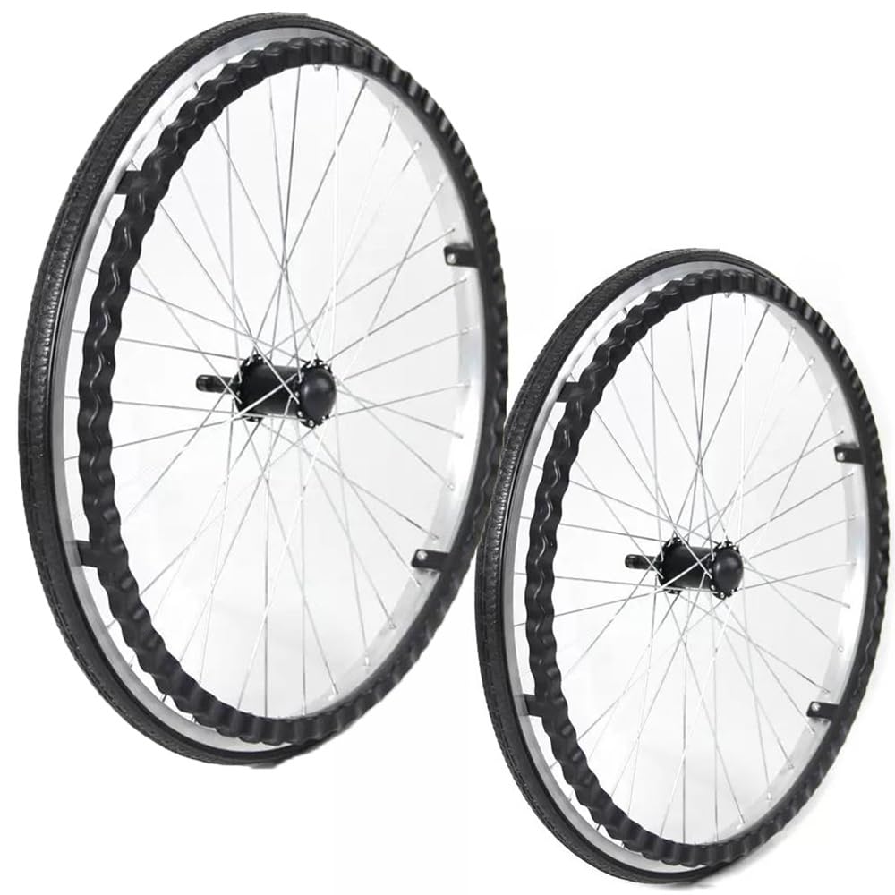 Hinterräder Für Rollstühle, 1 Paar, 24-Zoll-Ersatzteile Für Die Hinterräder Des Rollstuhls, Rutschfestes, Massivrad Für Manuelle Rollstühle, Aluminium A Hinterräder Für Rollstühle, 1 Paar, 24-Zoll-Ersatzteile Für Die Hinterräder Des Rollstuhls, Rutschfestes, Massivrad Für Manuelle Rollstühle, Aluminium A von KHYTEBV