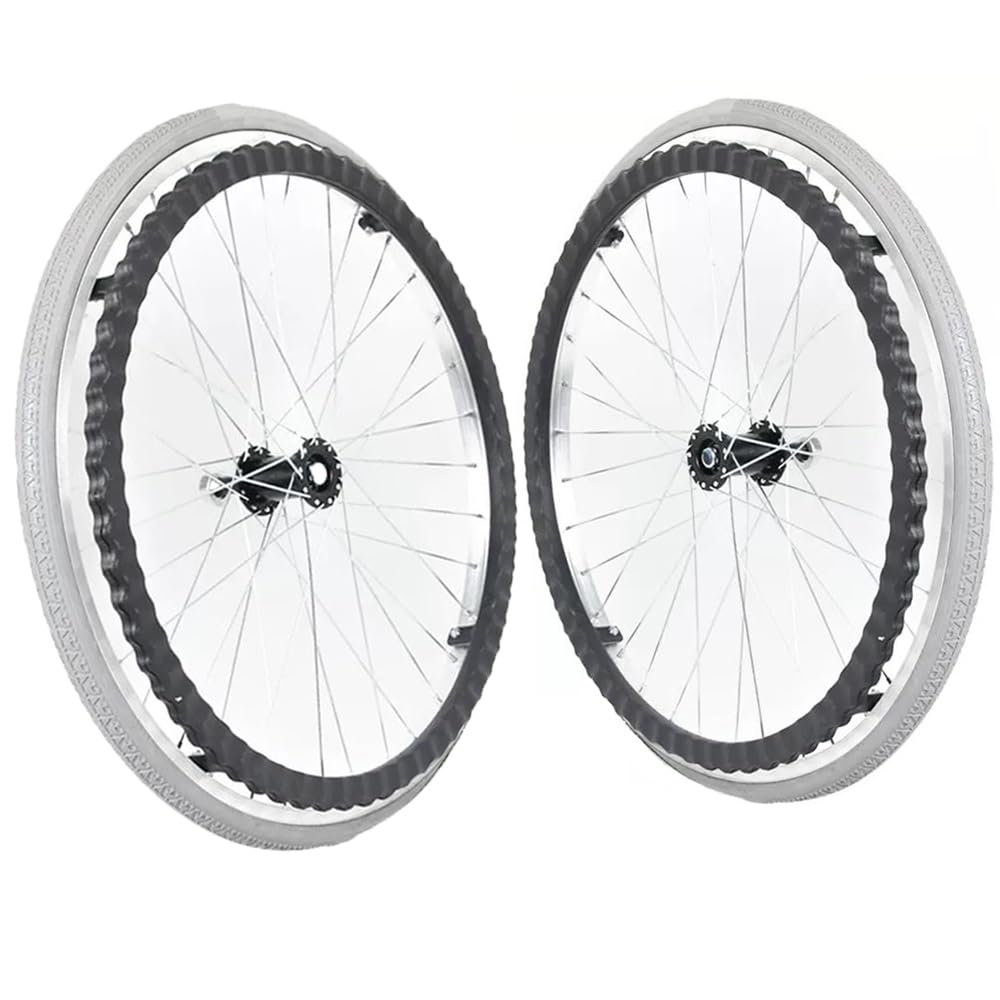 Hinterräder Für Rollstühle, 1 Paar, 24-Zoll-Ersatzteile Für Die Hinterräder Des Rollstuhls, Rutschfestes, Massivrad Für Manuelle Rollstühle, Aluminium A Hinterräder Für Rollstühle, 1 Paar, 24-Zoll-Ersatzteile Für Die Hinterräder Des Rollstuhls, Rutschfestes, Massivrad Für Manuelle Rollstühle, Aluminium A von KHYTEBV