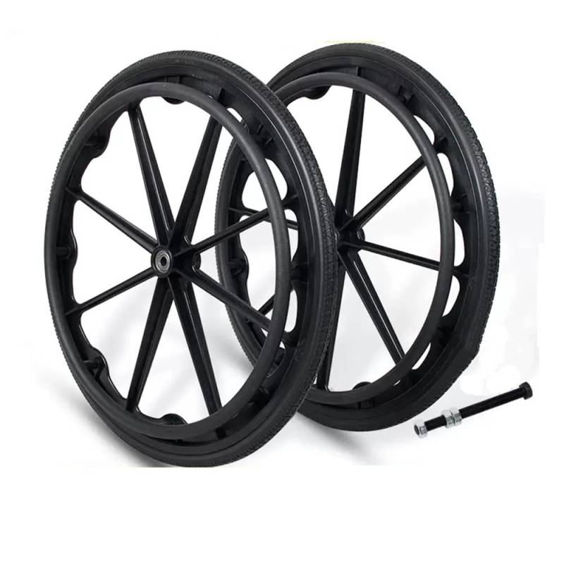 Hinterräder für Rollstühle, 24-Zoll-Hinterräder für Rollstühle, solide Ersatzräder, leichter Rollstuhlreifen für Behinderte/ältere Menschen von KHYTEBV
