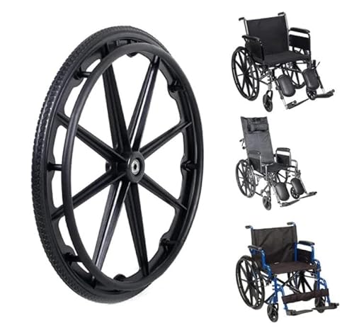 Hinterräder für Rollstühle für 24-Zoll-Rollstühle, Ersatz-Rollstuhlräder mit Montagestange, 24-Zoll-Volllenkrad für Rollstuhl-Pannen Hinterräder für Rollstühle für 24-Zoll-Rollstühle, Ersatz-Rollstuhlräder mit Montagestange, 24-Zoll-Volllenkrad für Rollstuhl-Pannen von KHYTEBV