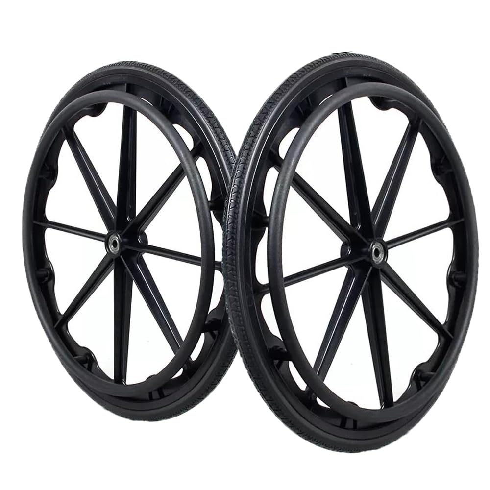 Rollstuhlradbaugruppe, 20" 22" 24" Lenkrolle für Rollstühle, rutschfestes Rollstuhl-Hinterrad, integral geformt, nicht aufblasbarer Vollreifen Rollstuhlradbaugruppe, 20" 22" 24" Lenkrolle für Rollstühle, rutschfestes Rollstuhl-Hinterrad, integral geformt, nicht aufblasbarer Vollreifen von KHYTEBV