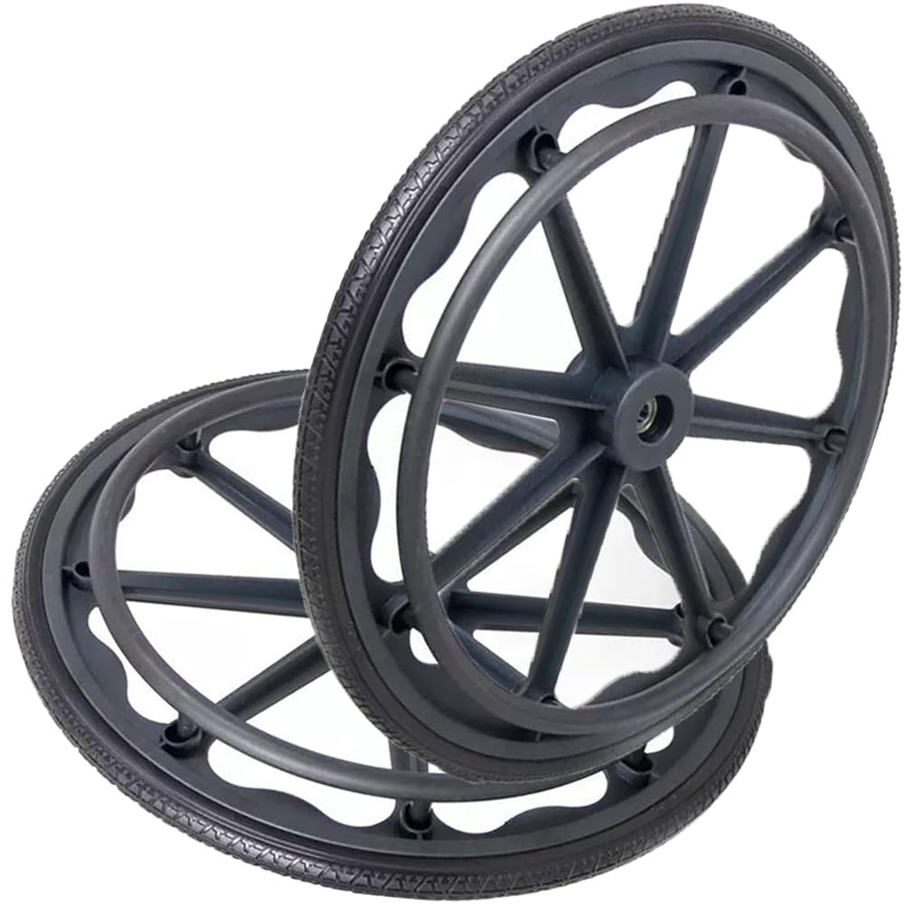 Rollstuhlradbaugruppe, 20" 22" 24" Lenkrolle für Rollstühle, rutschfestes Rollstuhl-Hinterrad, integral geformt, nicht aufblasbarer Vollreifen Rollstuhlradbaugruppe, 20" 22" 24" Lenkrolle für Rollstühle, rutschfestes Rollstuhl-Hinterrad, integral geformt, nicht aufblasbarer Vollreifen von KHYTEBV