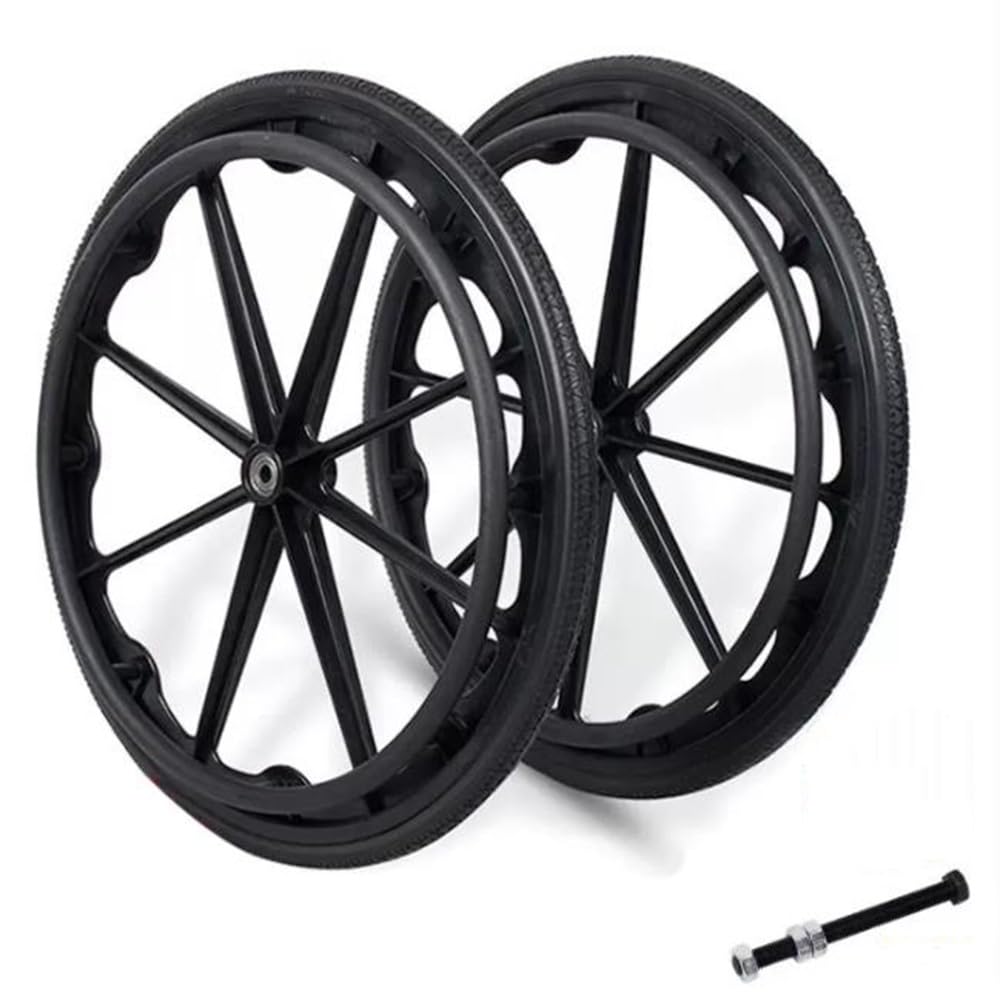 Rollstuhlradbaugruppe, 20" 22" 24" Lenkrolle für Rollstühle, rutschfestes Rollstuhl-Hinterrad, integral geformt, nicht aufblasbarer Vollreifen Rollstuhlradbaugruppe, 20" 22" 24" Lenkrolle für Rollstühle, rutschfestes Rollstuhl-Hinterrad, integral geformt, nicht aufblasbarer Vollreifen von KHYTEBV