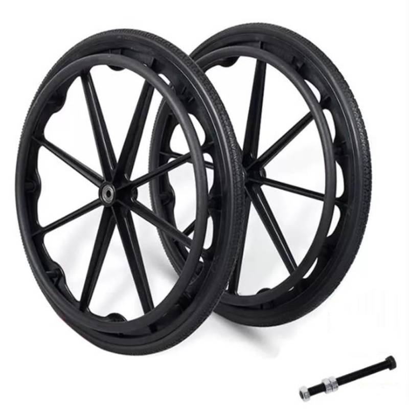 Rollstuhlradbaugruppe, 20" 22" 24" Lenkrolle für Rollstühle, rutschfestes Rollstuhl-Hinterrad, integral geformt, nicht aufblasbarer Vollreifen von KHYTEBV