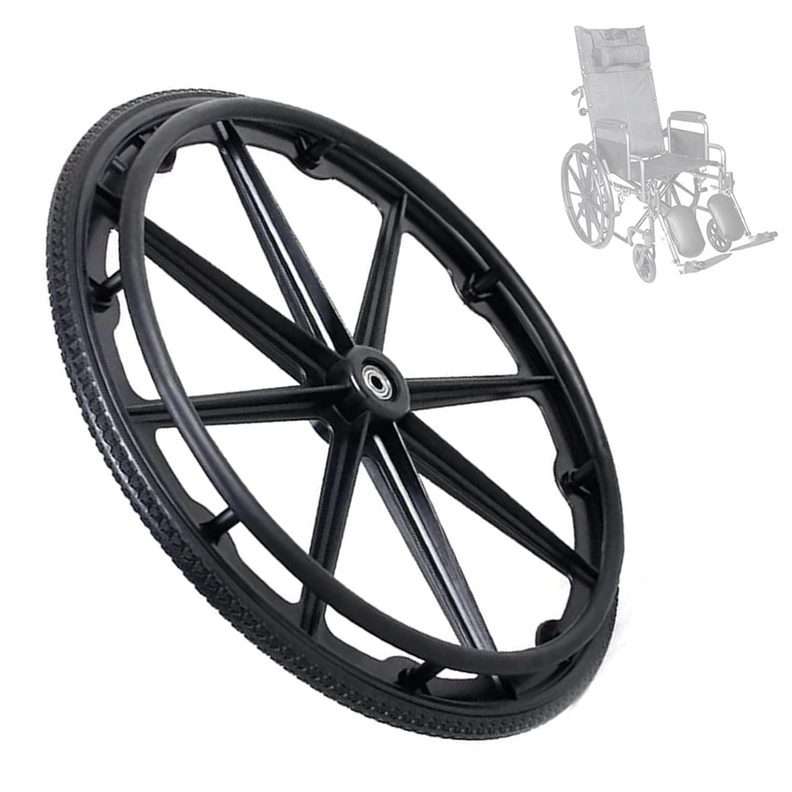 Rollstuhlradbaugruppe, Zubehör für manuelles Hinterrad für Rollstühle, 24-Zoll-Ersatzrad für Hinterräder für Rollstühle, Nylonnabe hinten, Rollstuhlräder Rollstuhlradbaugruppe, Zubehör für manuelles Hinterrad für Rollstühle, 24-Zoll-Ersatzrad für Hinterräder für Rollstühle, Nylonnabe hinten, Rollstuhlräder von KHYTEBV
