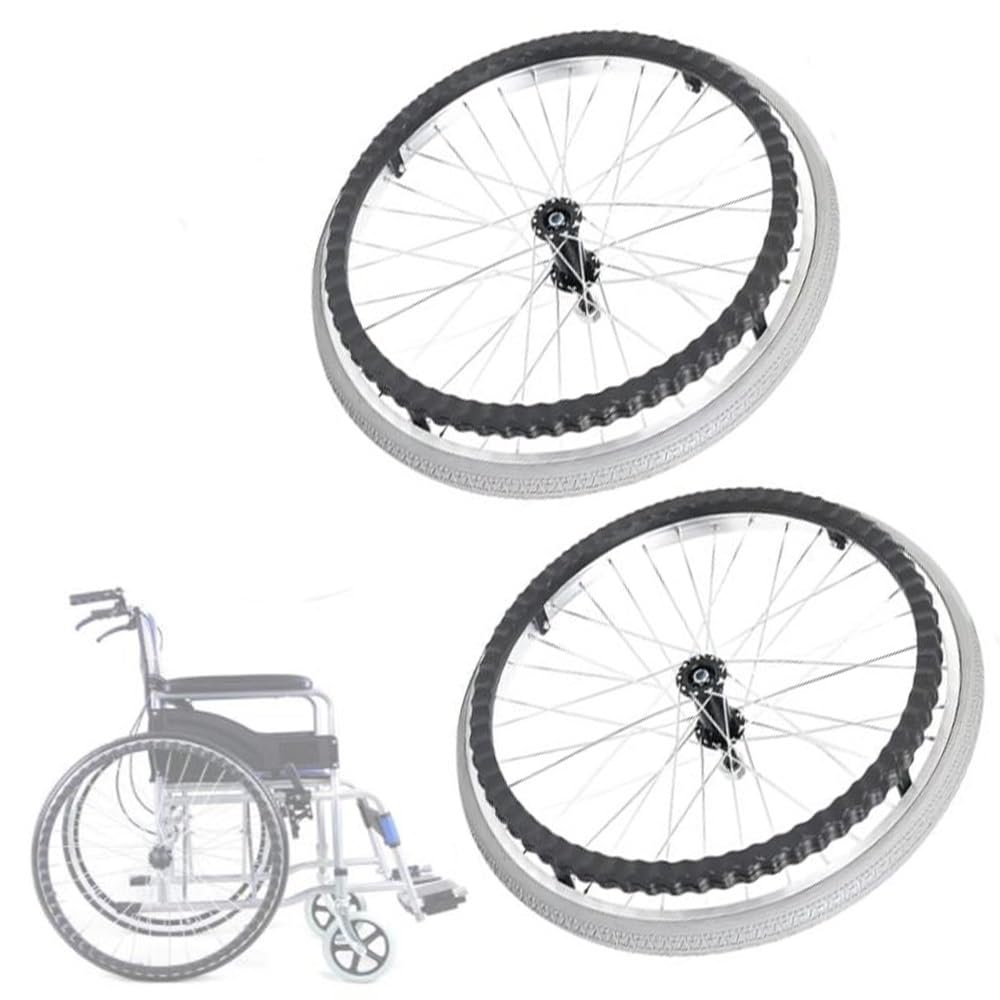 Solides Rollstuhlrad, 22-Zoll-Hinterrad für Rollstühle, universelle Rollstuhlradbaugruppe, Hinterradersatz für viele Standardräder Solides Rollstuhlrad, 22-Zoll-Hinterrad für Rollstühle, universelle Rollstuhlradbaugruppe, Hinterradersatz für viele Standardräder von KHYTEBV