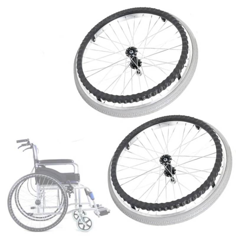 Solides Rollstuhlrad, 22-Zoll-Hinterrad für Rollstühle, universelle Rollstuhlradbaugruppe, Hinterradersatz für viele Standardräder von KHYTEBV