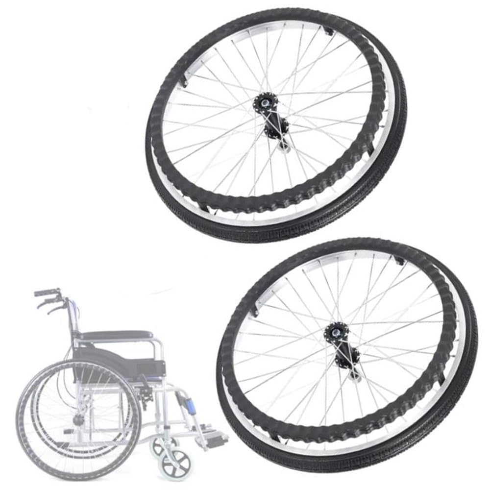Solides Rollstuhlrad, 22-Zoll-Hinterrad für Rollstühle, universelle Rollstuhlradbaugruppe, Hinterradersatz für viele Standardräder Solides Rollstuhlrad, 22-Zoll-Hinterrad für Rollstühle, universelle Rollstuhlradbaugruppe, Hinterradersatz für viele Standardräder von KHYTEBV