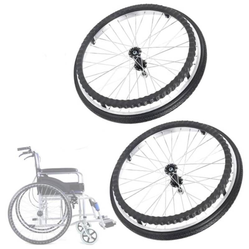 Solides Rollstuhlrad, 22-Zoll-Hinterrad für Rollstühle, universelle Rollstuhlradbaugruppe, Hinterradersatz für viele Standardräder von KHYTEBV