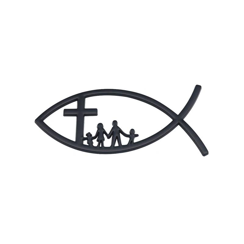 3D Autofisch Aufkleber Aufkleber Fish Embleme Aufkleber Kleber Metalltastkal Für Autofenster Stoßfänger von KHZen