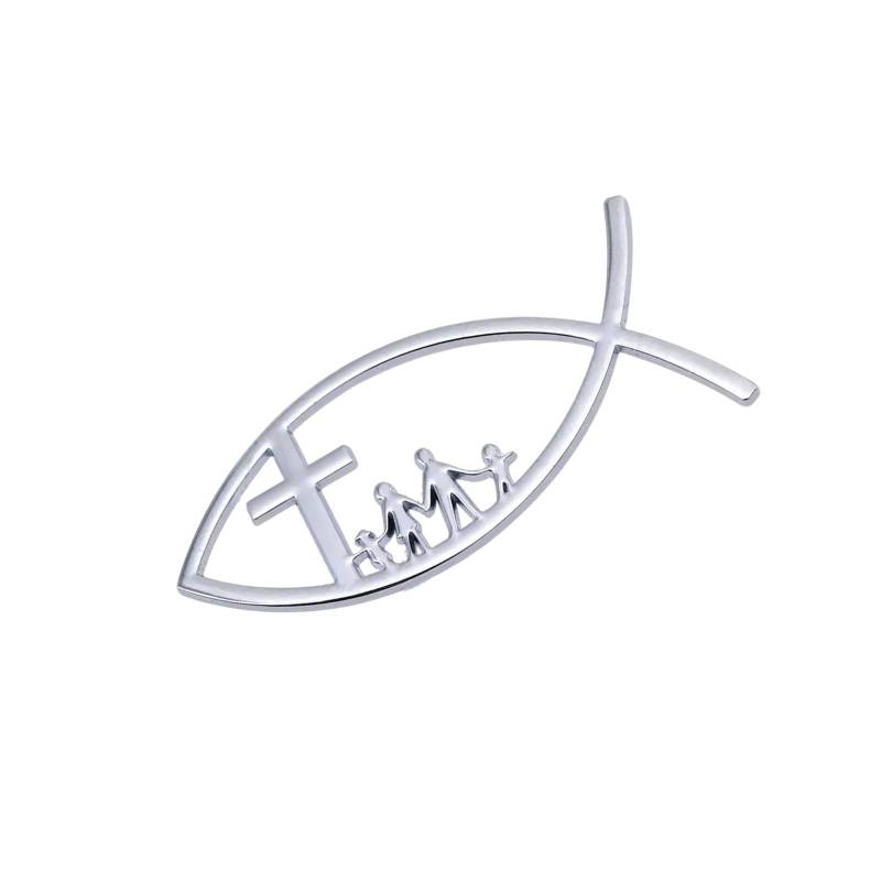 3D Autofisch Aufkleber Aufkleber Fish Embleme Aufkleber Kleber Metalltastkal Für Autofenster Stoßfänger von KHZen