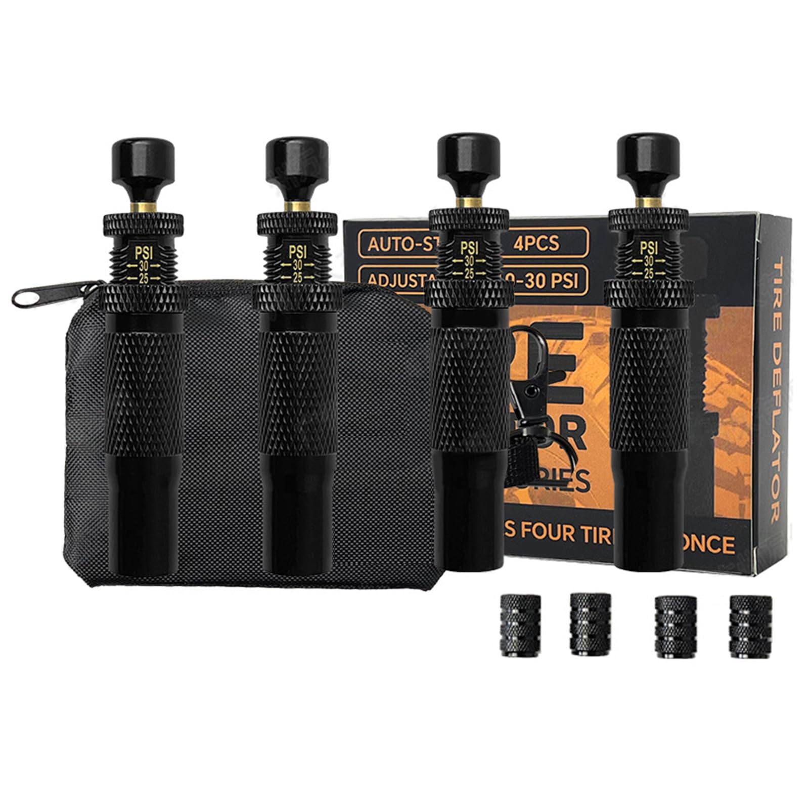 KHZen 4 Pack Reifendruck Entlastungsventile Regulatoren Automatische Reifendeflatoren Autowartung Mit Ventilkappen Und Reisekoffer KHZen 4 Pack Reifendruck Entlastungsventile Regulatoren Automatische Reifendeflatoren Autowartung Mit Ventilkappen Und Reisekoffer von KHZen