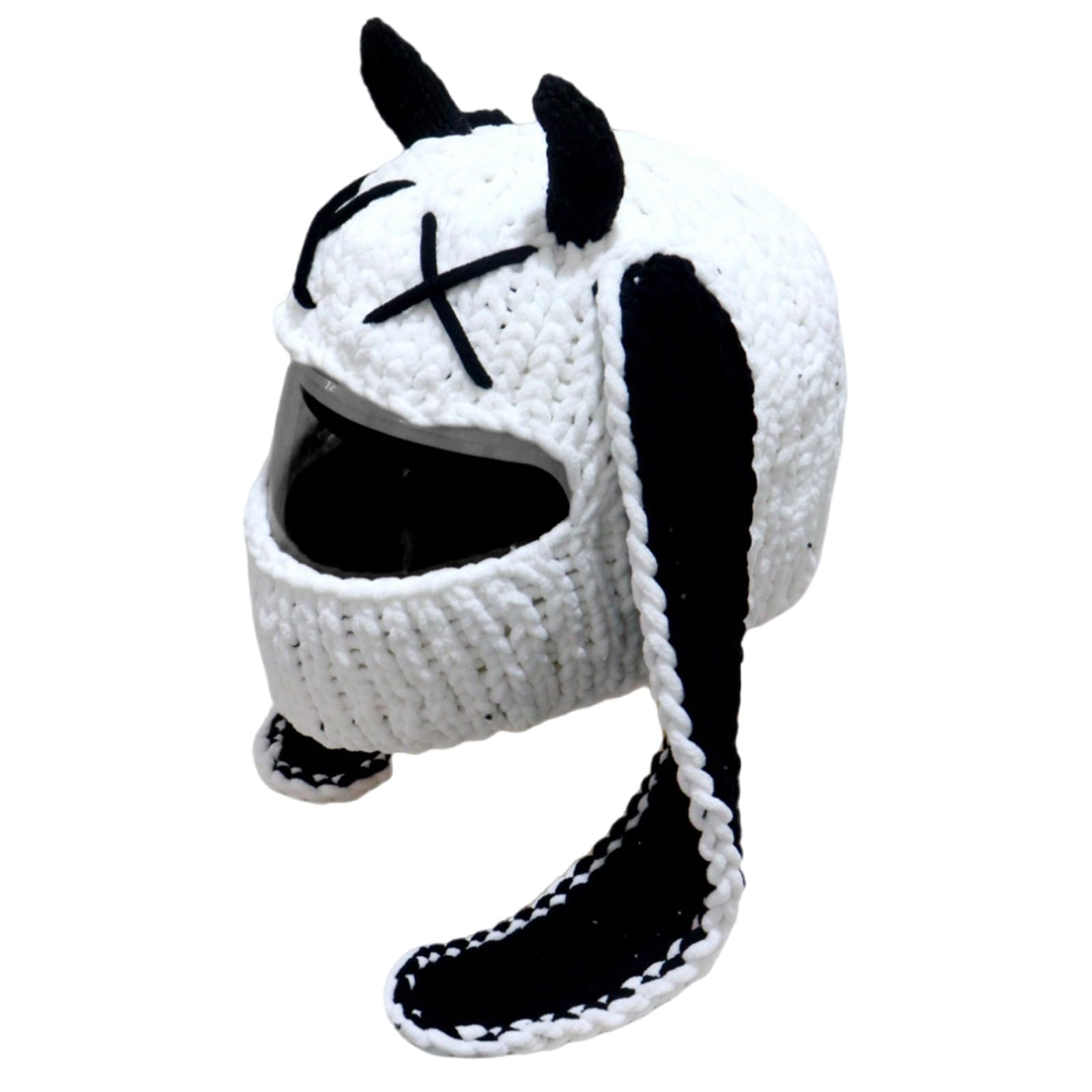 Spaß Kaninchen Ohrmotorradhelme Abdecken Gestrickte Plüsch Full Face Schutzabdeckungen Für Fahrer Motorradausrüstung Spaß Kaninchen Ohrmotorradhelme Abdecken Gestrickte Plüsch Full Face Schutzabdeckungen Für Fahrer Motorradausrüstung von KHZen