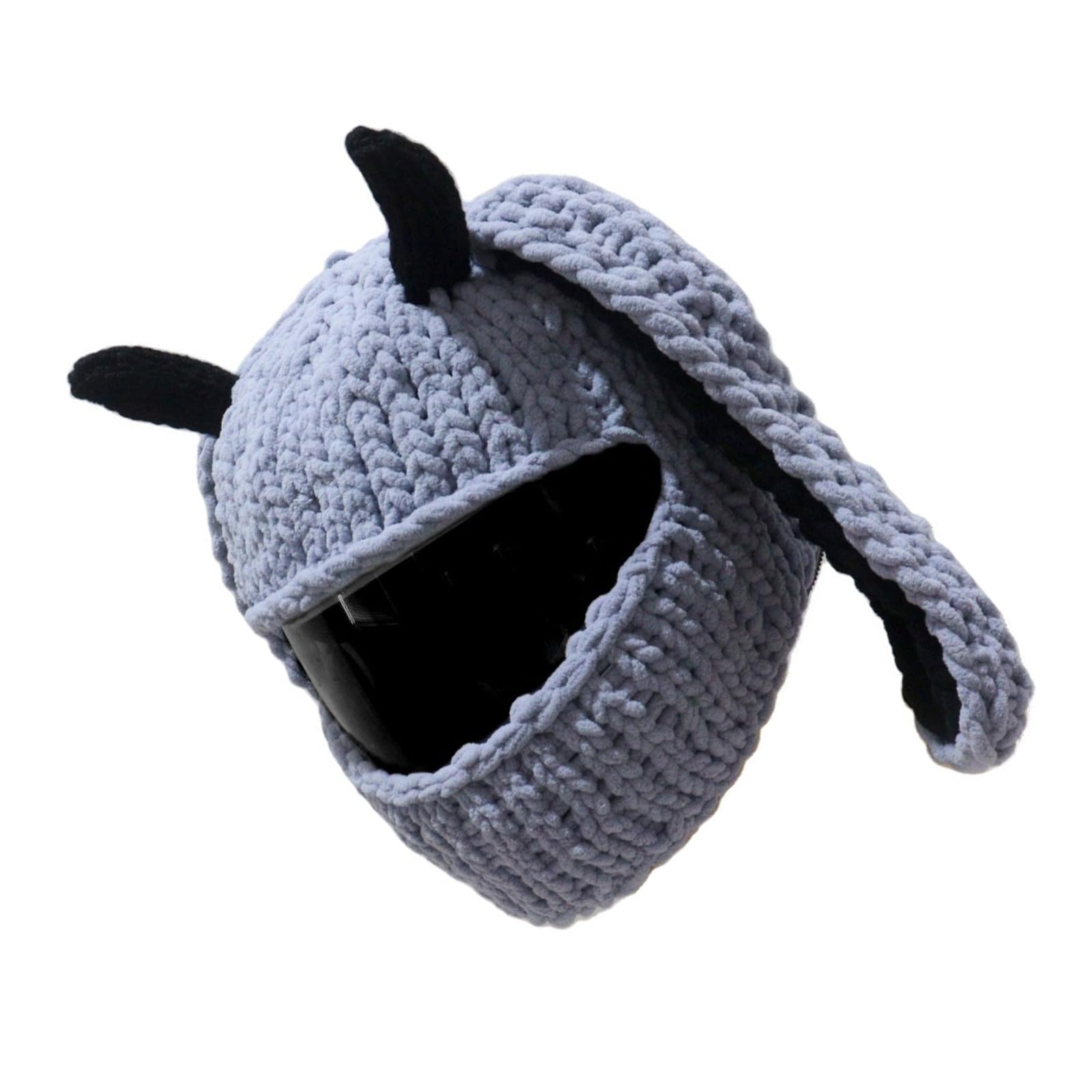 Spaß Kaninchen Ohrmotorradhelme Abdecken Gestrickte Plüsch Full Face Schutzabdeckungen Für Fahrer Motorradausrüstung Spaß Kaninchen Ohrmotorradhelme Abdecken Gestrickte Plüsch Full Face Schutzabdeckungen Für Fahrer Motorradausrüstung von KHZen