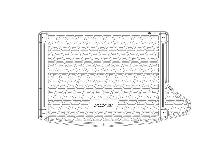 Kia Badewanne Kofferraumschutz aus halbstarrem Polyethylen NIRO Elektro (2019-2022) Original Q4122ADE00 von Kia