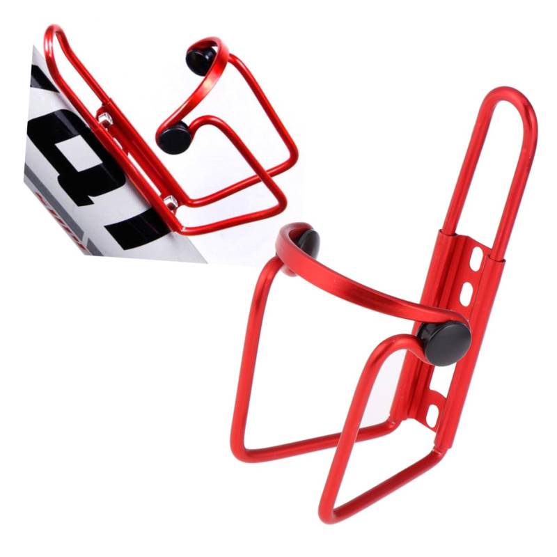 KICHOUSE Aluminium Flaschenhalter Für Fahrrad Und Robuste Halterung Für Trinkflaschen Zu Installieren Für Verschiedene Flaschengrößen Rot von KICHOUSE