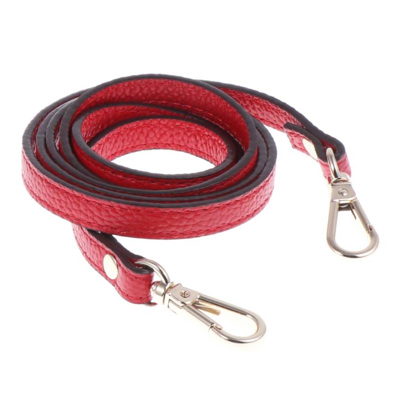 KICHOUSE Doppelseitiger Muster Schultergurt für Taschen Breiter Schulterriemen aus Hochwertigem Rindsleder Rot für Umhängetaschen Handtaschen Geldbörsen von KICHOUSE