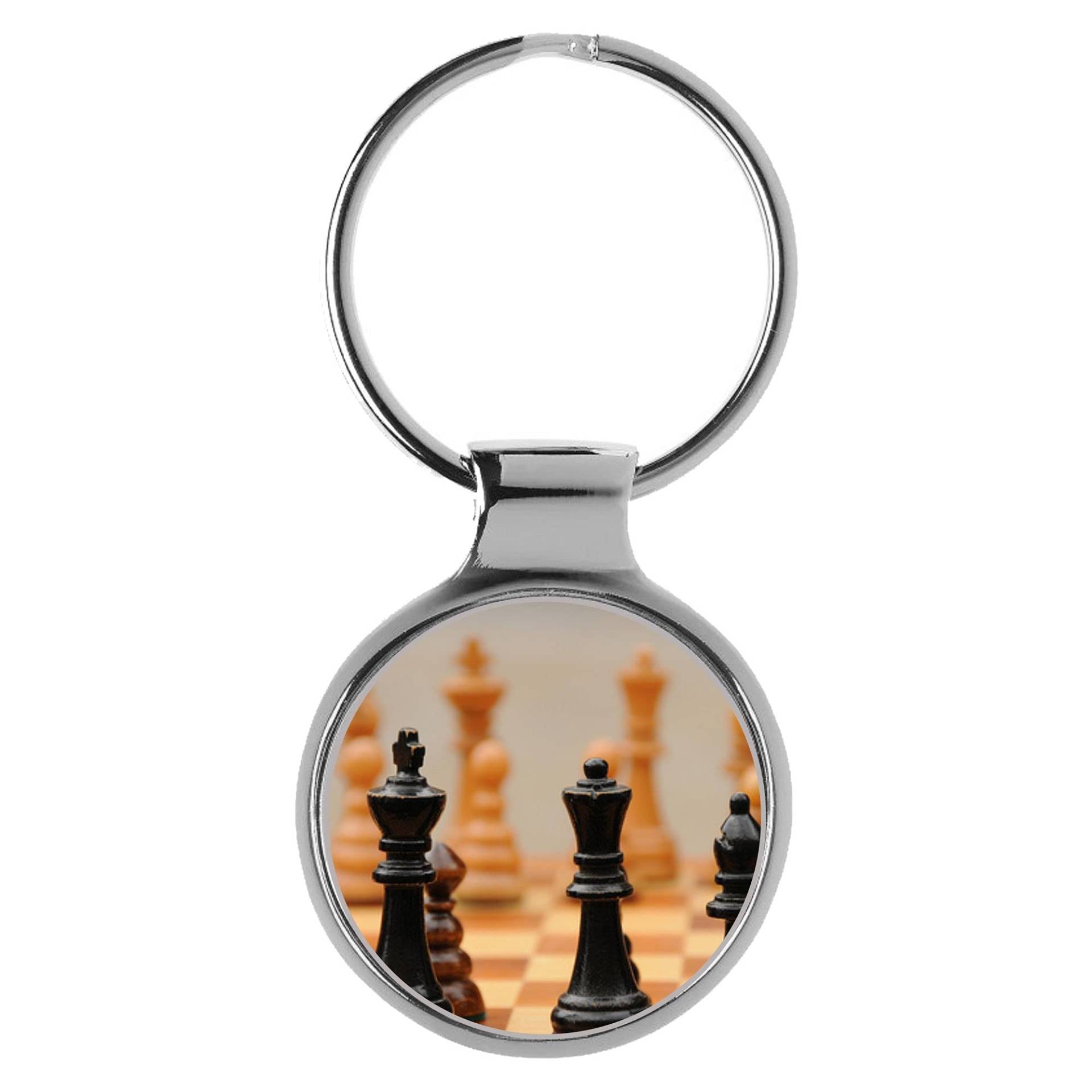 KIESENBERG Schachfiguren auf Schachbrett Schach Geschenk 3D Schlüsselanhänger A-9606 von KIESENBERG