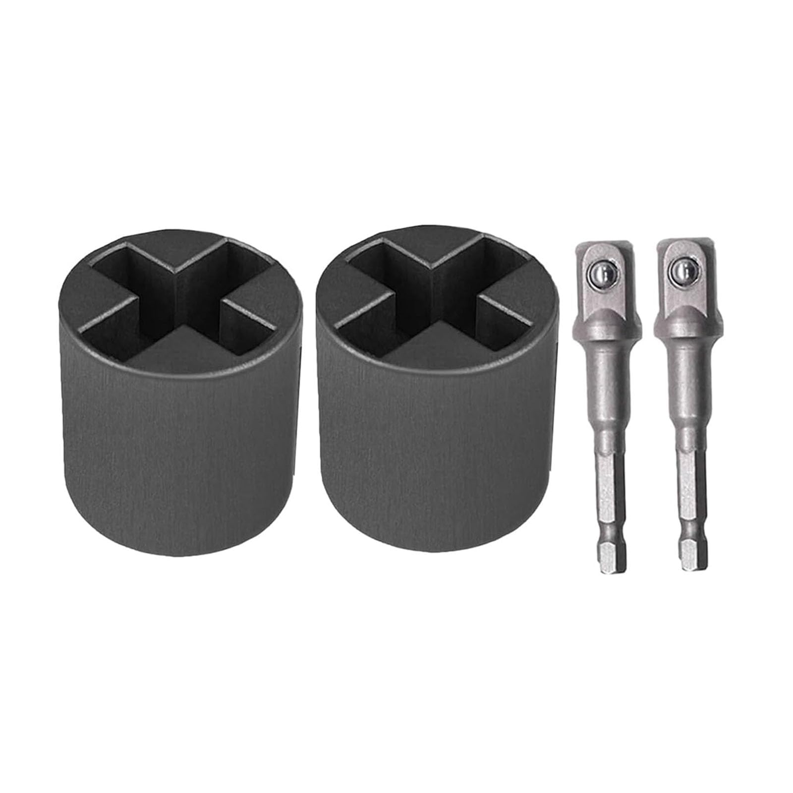 KIEYIQE Universal-Wagenheber-Steckschlüsseladapter für Handbohrmaschinen, robuster Steckschlüssel-Konverter für Scherenwagenheber mit einem 1/2-Zoll-Hülsenadapterbit (2PCS) von KIEYIQE