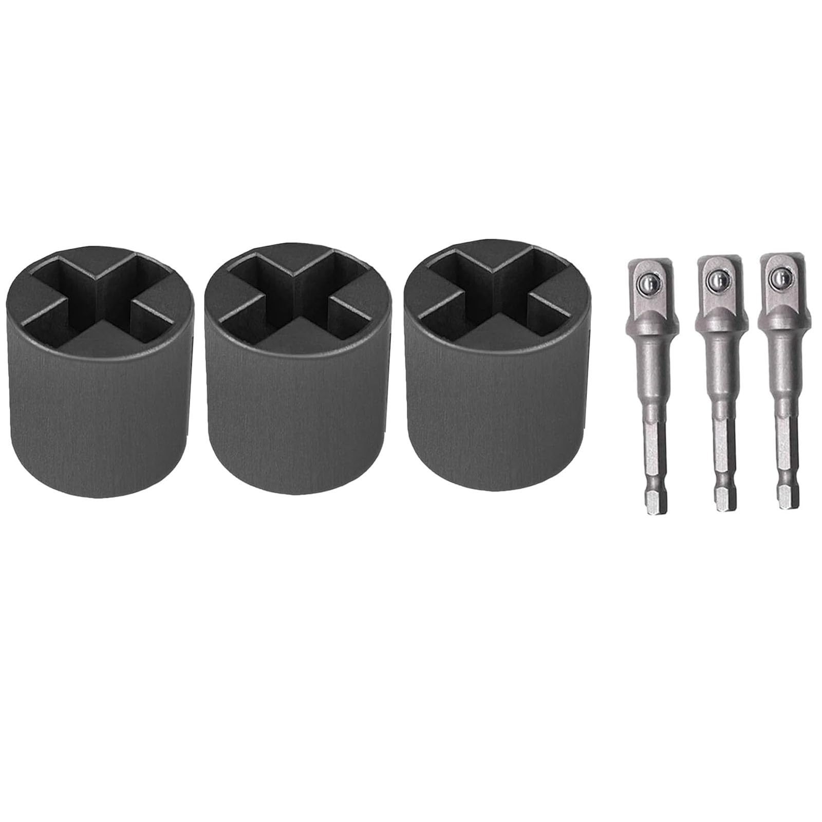 KIEYIQE Universal-Wagenheber-Steckschlüsseladapter für Handbohrmaschinen, robuster Steckschlüssel-Konverter für Scherenwagenheber mit einem 1/2-Zoll-Hülsenadapterbit (3PCS) von KIEYIQE