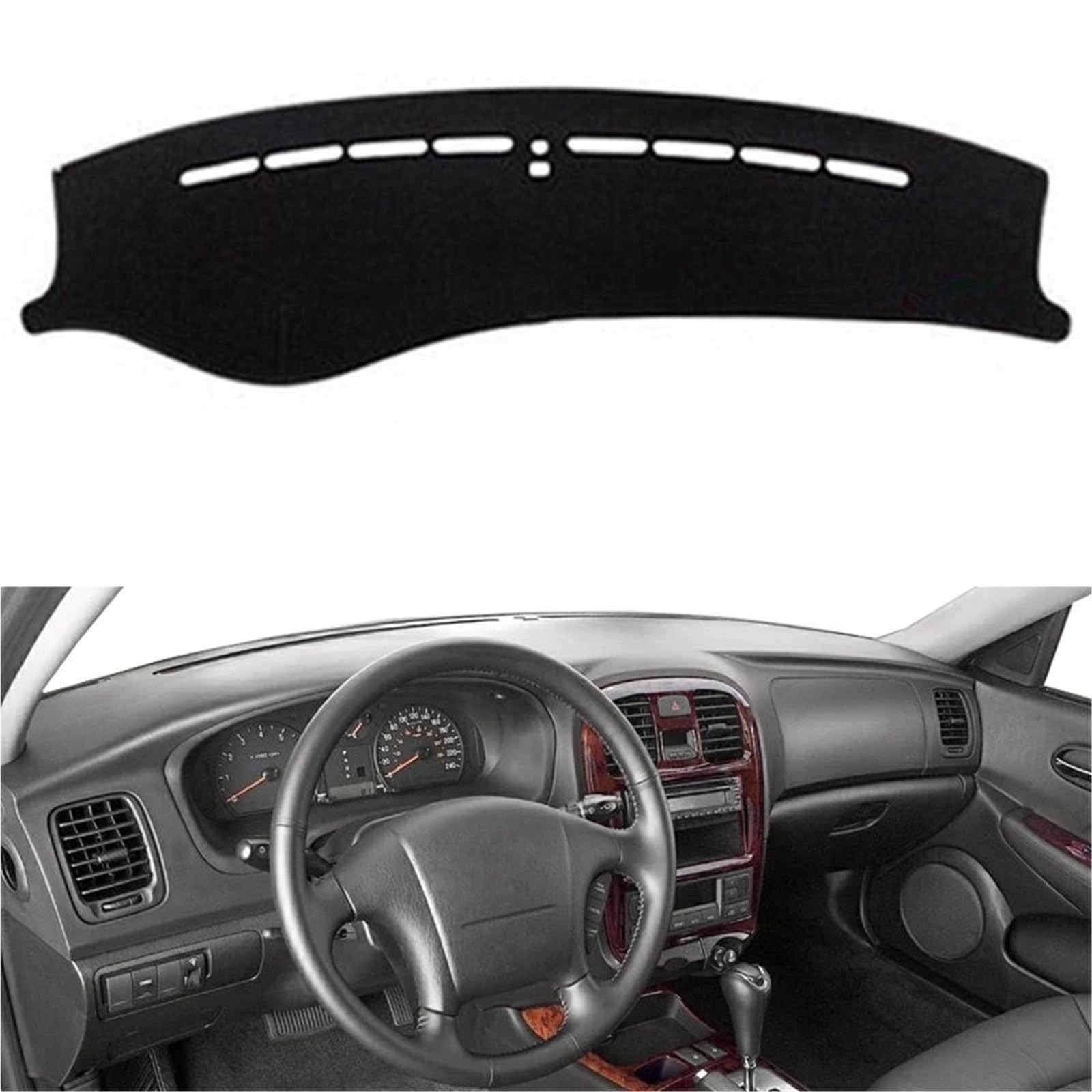 Armaturenbrett Schutzpolster Für Hyundai Für Sonata Sonica EF 1998 1999 2000 2001 2002 2003 2004 2005 LHD RHD Sonnenschirm Auto Dashboard Abdeckung Dash Matte Teppich Cape(Red LHD) von KIFWGIH