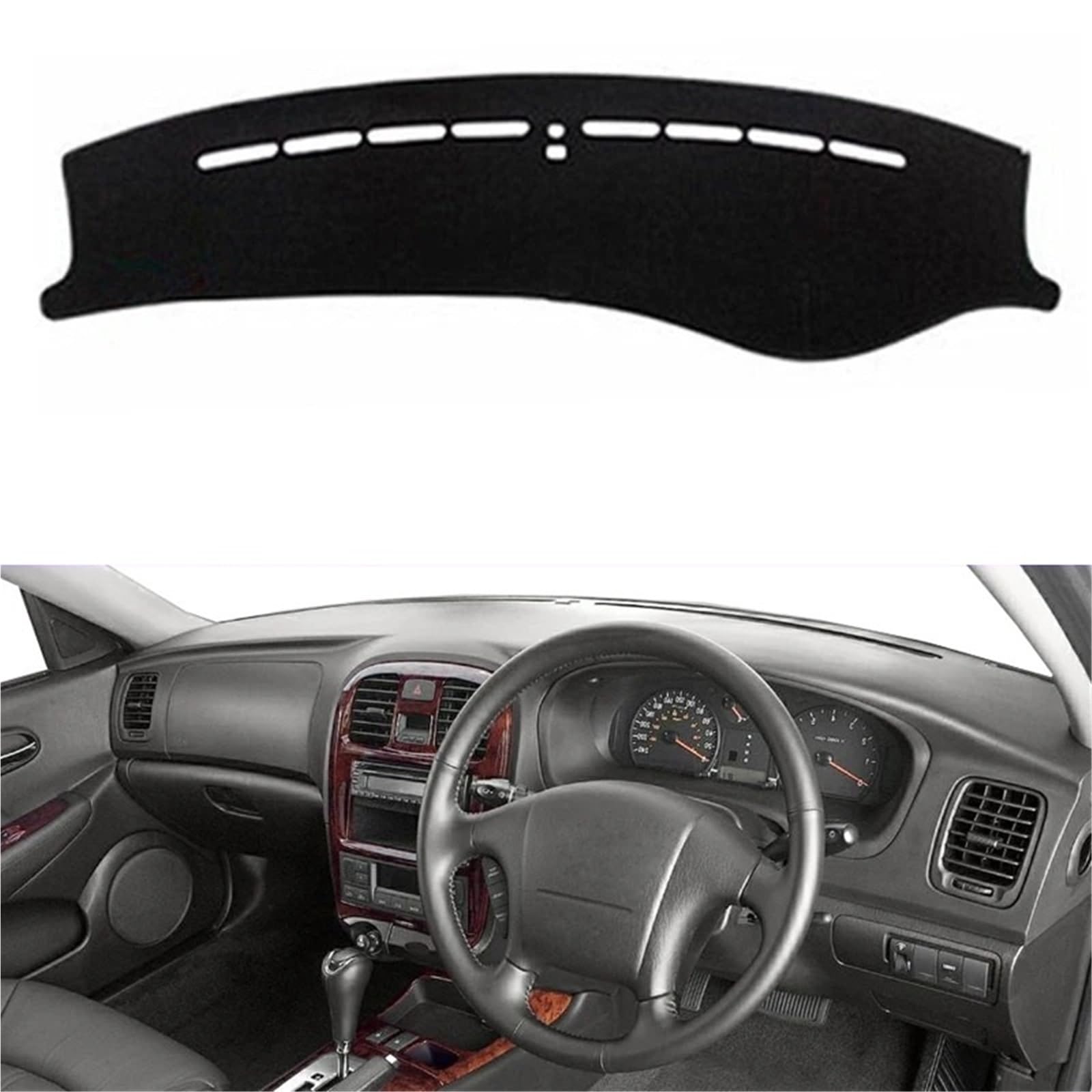 Armaturenbrett Schutzpolster Für Hyundai Für Sonata Sonica EF 1998 1999 2000 2001 2002 2003 2004 2005 LHD RHD Sonnenschirm Auto Dashboard Abdeckung Dash Matte Teppich Cape(Red RHD) von KIFWGIH