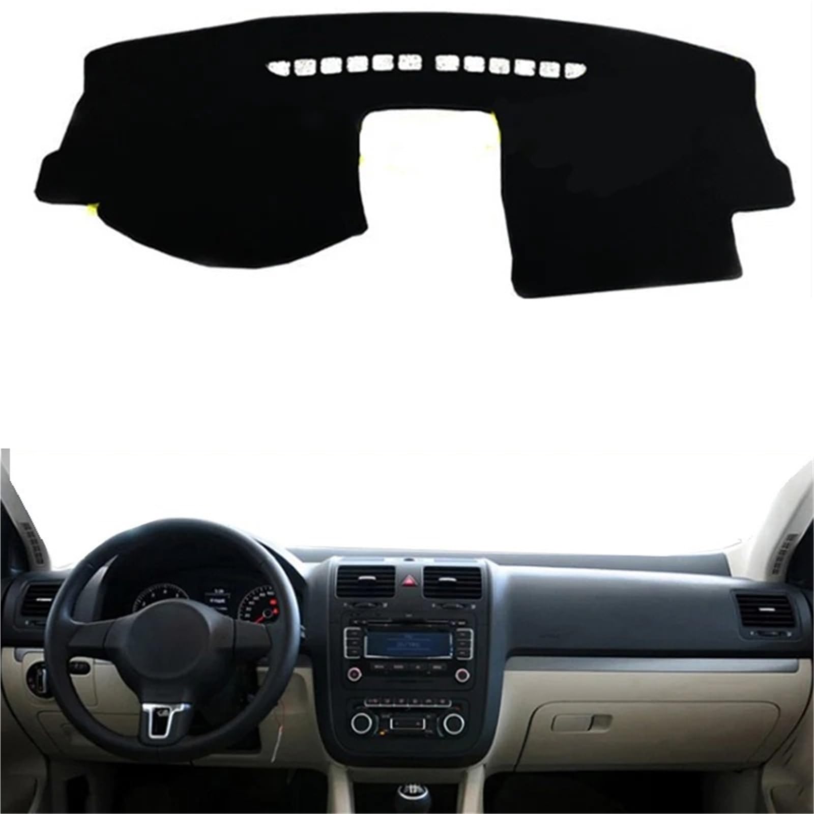 Armaturenbrett Schutzpolster Für VW Für Golf 5 MK5 A5 2004 2005 2006 2007 2008 Auto Armaturenbrettabdeckung Dash Mat Dashmat Pad Teppich Sonnenschutz Auto Styling(Blue LHD) von KIFWGIH