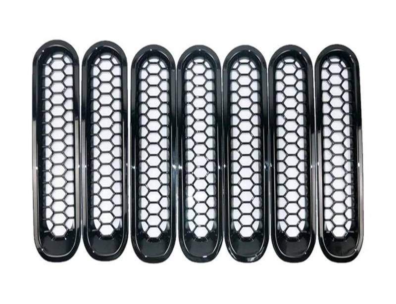 Auto Frontgrill Für Jeep Für Wrangler Für JK 2007-2018 Front Grill Einsatz Grille Abdeckung Front Grille Mesh Einsätze & Scheinwerfer Abdeckung Rahmen Auto Zubehör Kühlergrill(Type A) von KIFWGIH