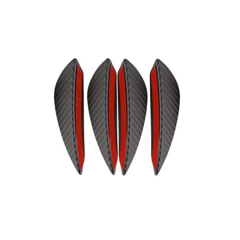 Auto Spoiler Wing 4/6 Stücke Universal Front Stoßstange Lip Dekoration Diffusor Splitter Flossen Körper Spoiler Canards Valence Kinn Auto Tuning Canard Decor(4PCS Carbon Fiber) von KIFWGIH