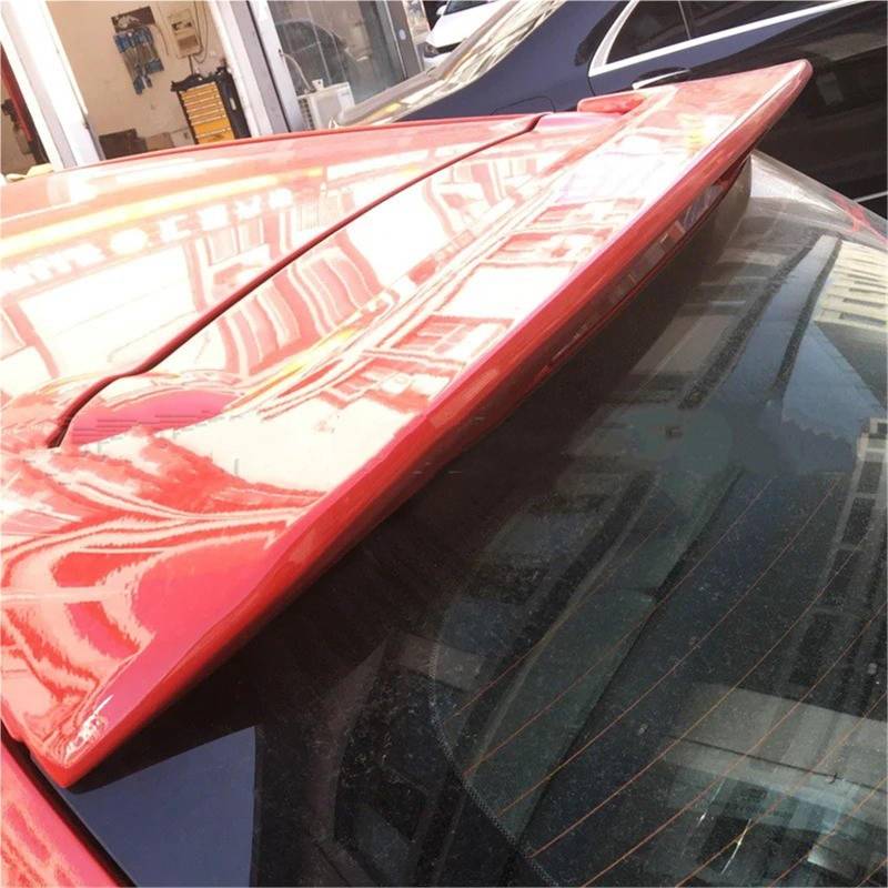 Auto Spoiler Wing Für Mazda 2 Spoiler Sport ABS Kunststoff Carbon Look Hinten Stamm Flügel Auto Body Kit Zubehör(Carbon Fiber Pattern) von KIFWGIH